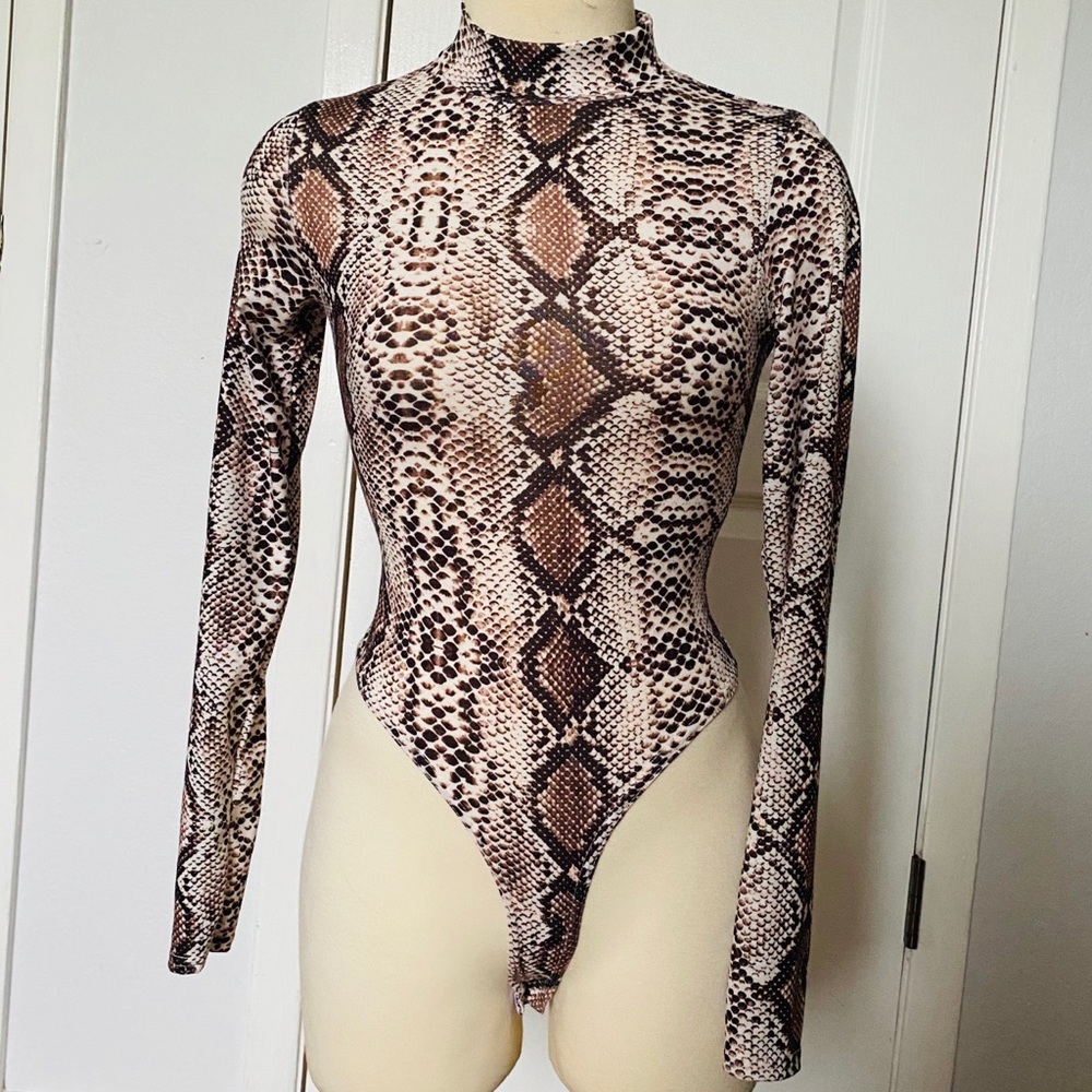 Snake print bodysuit